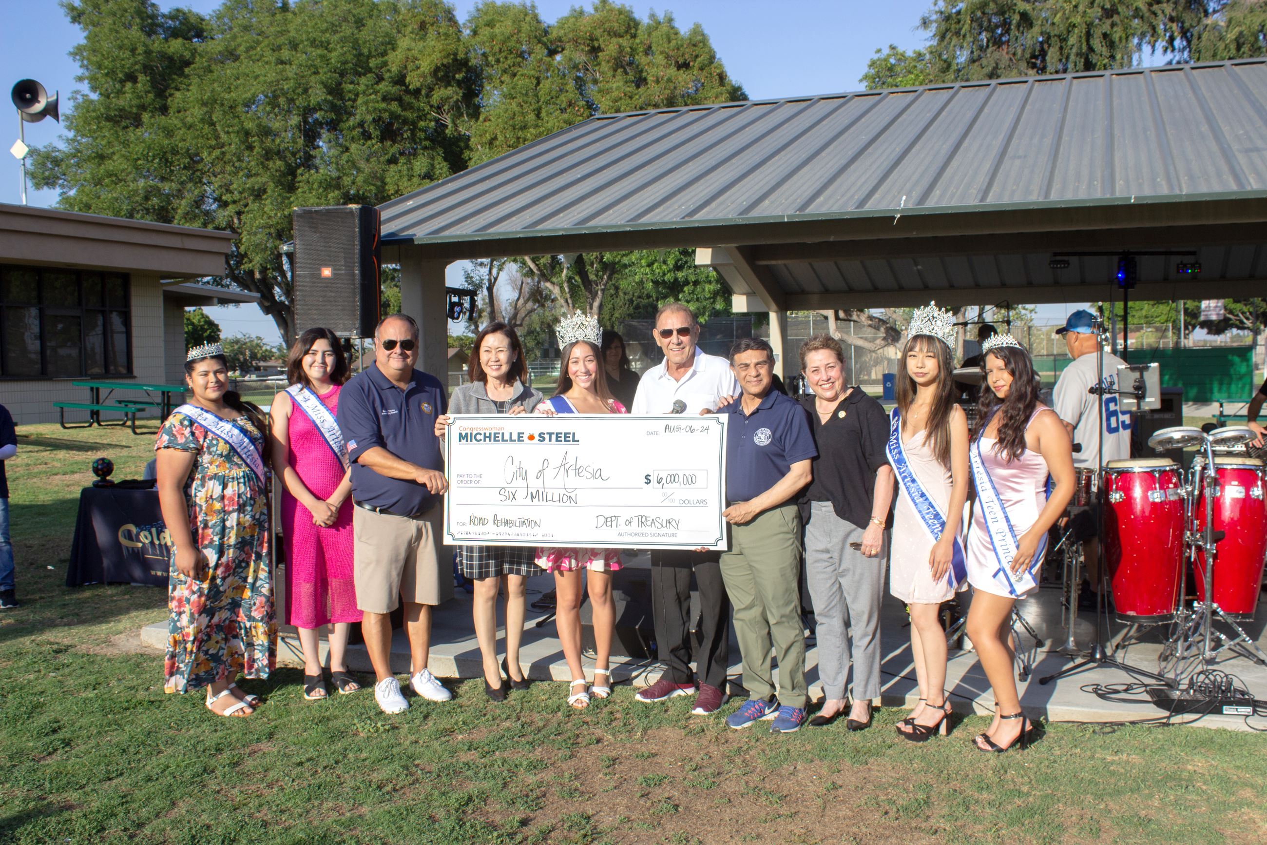 Congresswoman Steel presents $6 million check to the City of Artesia